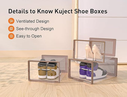 Kuject X-Large Shoe Storage Boxes Organizers