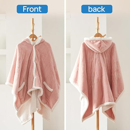 Westinghouse Wearable Heated Throw Blanket, Electric Heated Wrap Poncho Shawl
