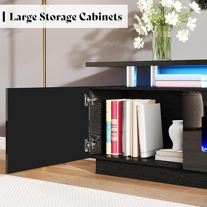 AMERLIFE 90" High Gloss 2 Tier TV Stand