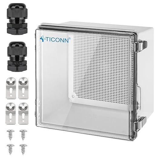 TICONN Waterproof Electrical Junction Box IP67 ABS Plastic Enclosure