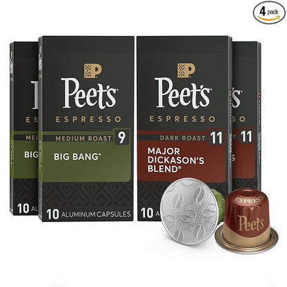 Peet's Coffee, Dark and Medium Roast Signature Blend Espresso Capsules