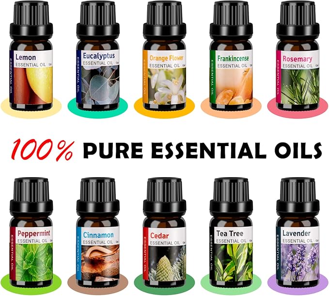 Aromatherapy Essential Oil Diffuser Set - 550ML Ultrasonic Humidifier