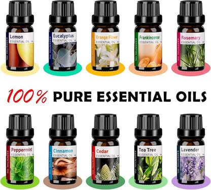 Aromatherapy Essential Oil Diffuser Set - 550ML Ultrasonic Humidifier