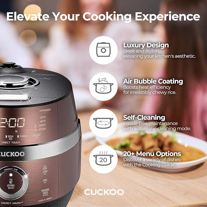CUCKOO High Pressure Rice Cooker 6-Cup Uncooked / 12-Cup Cooked