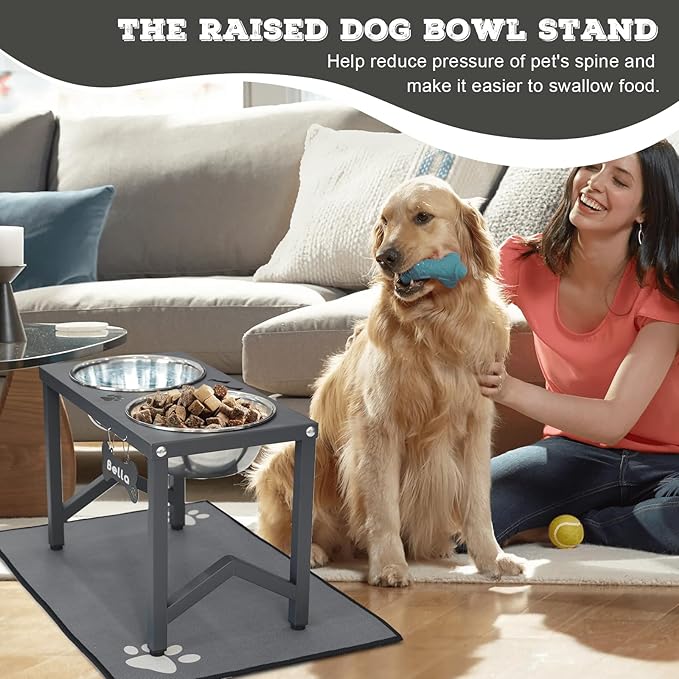 Elevated Dog Bowl Stand, 11.8 Inch Tall Raised Feeder