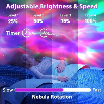 Star Projector, Galaxy Projector for Bedroom, Night Light with Timer and Remote Control, Gift for Kids Adults for Birthdays, Christmas