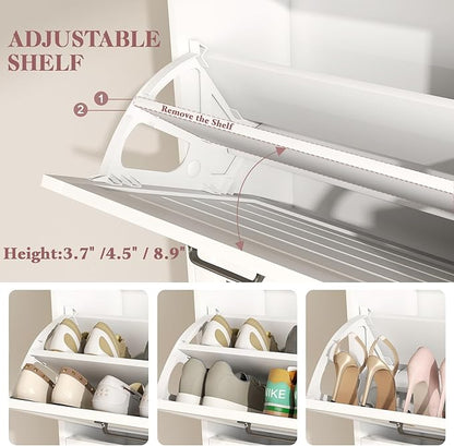 Narrow Shoe Storage Cabinet