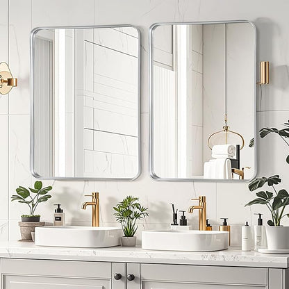 Fabuday Bathroom Mirror Silver 30x40 Inch