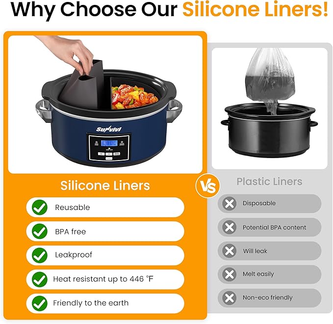 Sunvivi 6 Quart Programmable Slow Cooker