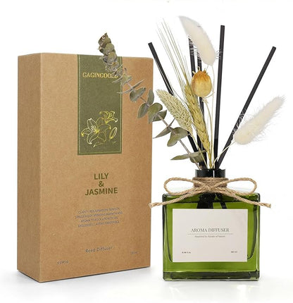 Reed Diffuser, 6.09 oz Jasmine Lily Scent Diffuser