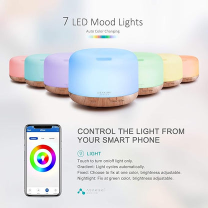 ASAKUKI Smart Wi-Fi Essential Oil Diffuser, App and Voice Control Compatible