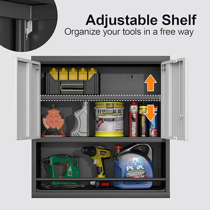 GREATMEET 31" H Metal Garage Storage Cabinets