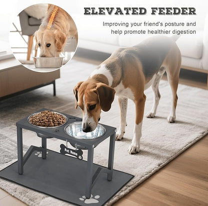 Elevated Dog Bowl Stand, 11.8 Inch Tall Raised Feeder