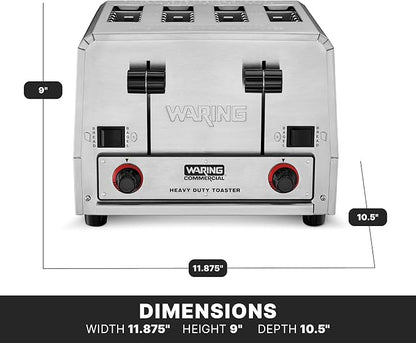 Waring Commercial WCT855 4-Slice Heavy Duty Commercial Pop-Up Bread/Bagel
