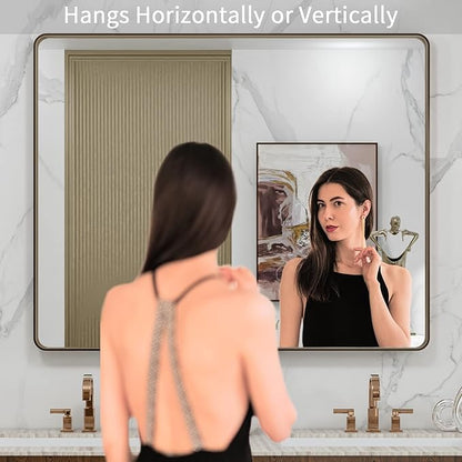 LOAAO 40”X32” Bronze Bathroom Mirrors