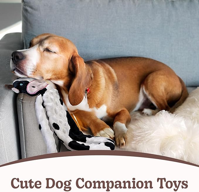 SHARLOVY No Stuffing Dog Toys 5 Pack, Crinkle Interactive Dogs Toy for Boredom, Puppy Toys for Teething to Keep Them Busy, Cute Squeaky Dogs Toy for Small, Medium, and Large Breed