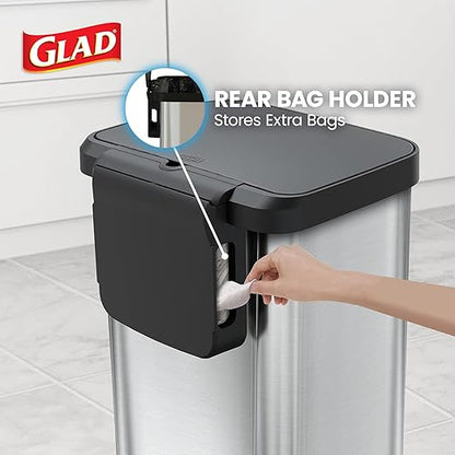 Glad Stainless Steel Step Trash Can