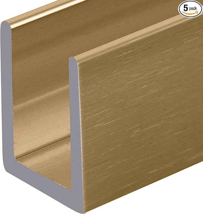 Brixwell SDCD38SB-CCP23-XCP5 Satin Brass 3/8" Fixed Panel Shower Door Deep