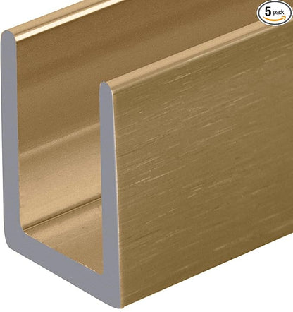 Brixwell SDCD38SB-CCP18-XCP5 Satin Brass 3/8" Fixed Panel Shower Door Deep