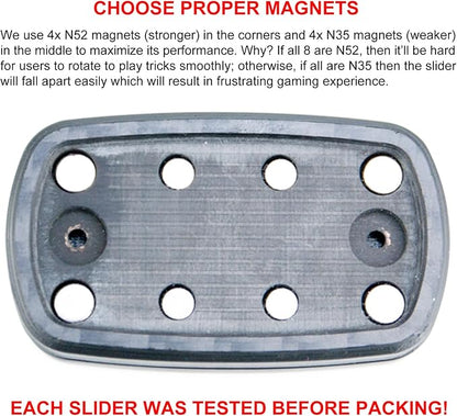 DjuiinoStar Silent Fidget Slider, CNC Machined Push Slider, Big&Lightweight