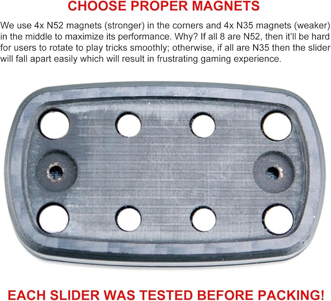 DjuiinoStar Silent Fidget Slider, CNC Machined Push Slider, Big&Lightweight