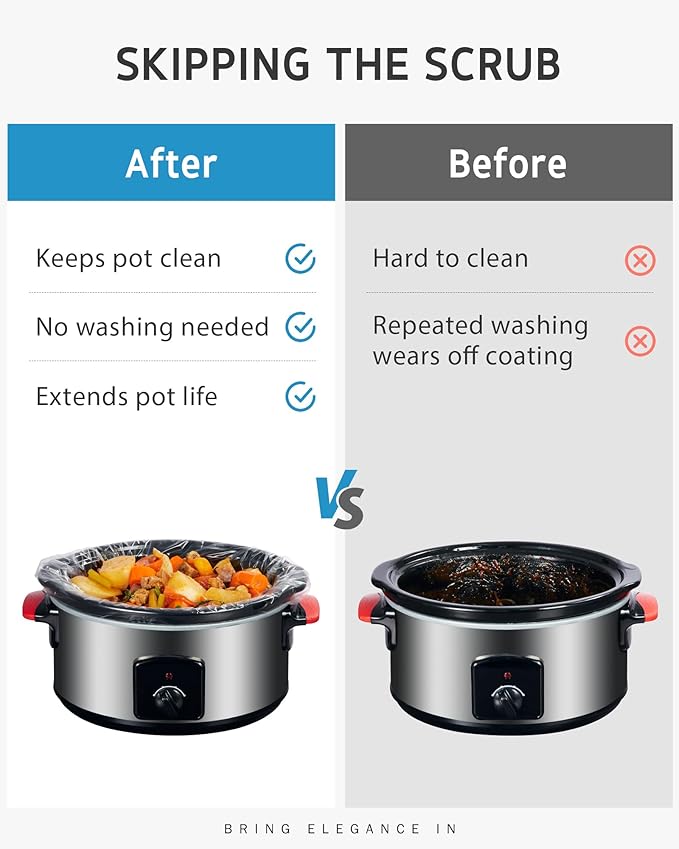 Syntus Crock Pot Liners, Disposable Cooking Bags Suitable