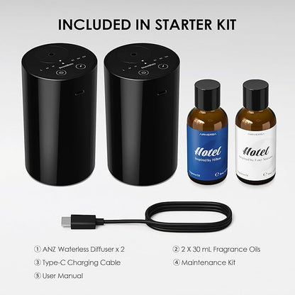 Waterless Essential Oil Diffuser Starter Kit