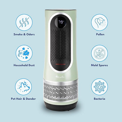 LivePure 3-in-1 LP520 Clean Heat Air Purifier & Electric Heater – Oscillating