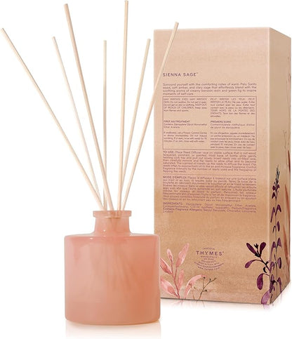 Thymes Petite Reed Diffuser Set – Includes Rattan Wood Sticks, Fragrance Oil