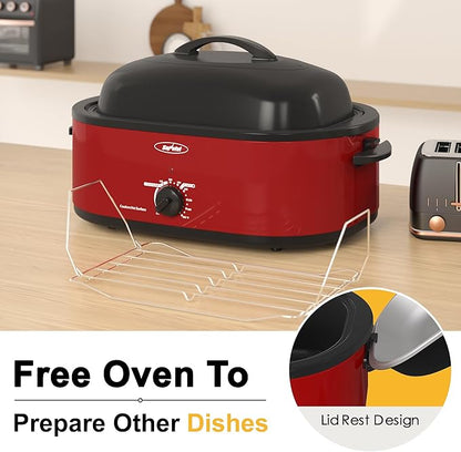 Sunvivi Roaster Oven with Self-Basting Lid, 20 Quart Electric Roaster with