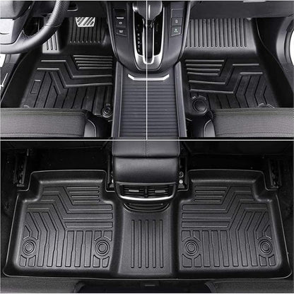 RAV4 Floor Mats Compatible with Toyota RAV-4 2007-2012，All Weather Protection Waterproof Durable Anti-Slip Odorless Custom-fit TPE Floor Liner Front and Rear Row Set