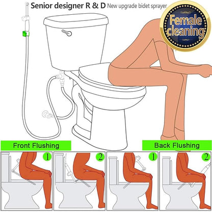 SonTiy Handheld Bidet Toilet Sprayers Black Stainless, Cloth Diaper Sprayer