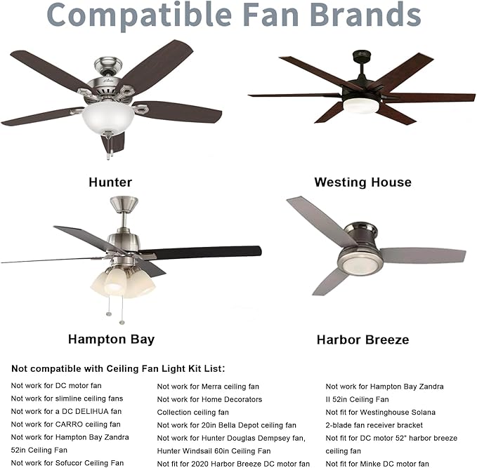 Ceiling Fan Remote Control Kit, Universal Ceiling Fan Remote Control Kit