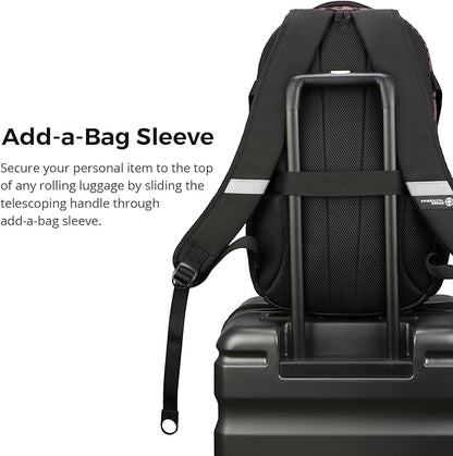 Swissdigital Laptop Backpack with USB Charging Port, Travel Backpack Fits 15.6 inches Computer, 31L Backpack for Men and Women, Brown Leopard | SD803-103