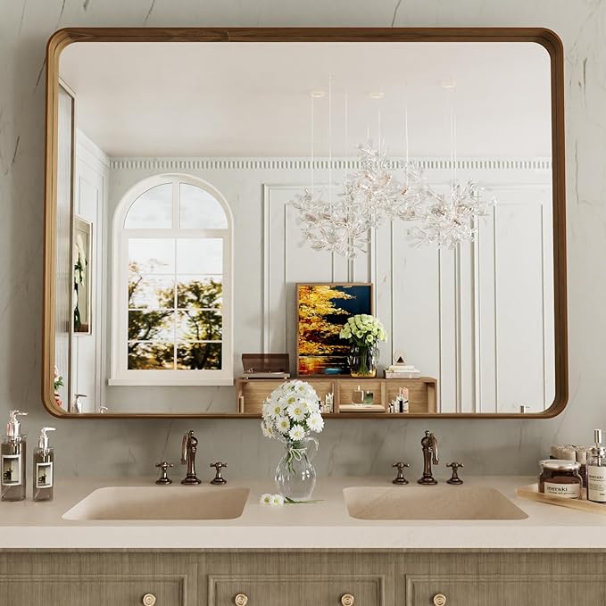 LOAAO 48X36 Inch Bathroom Mirror