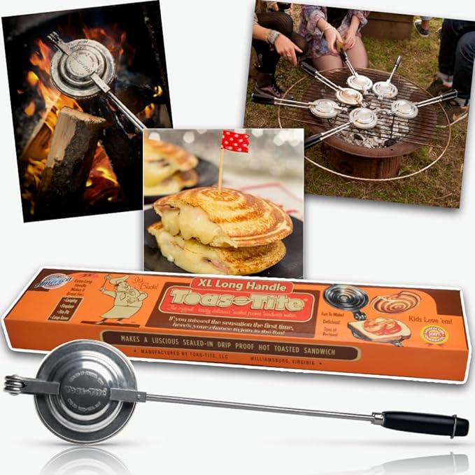 Sandwich Grill XL, Handheld Panini Press & Sandwich Maker, Cast Aluminum Pie