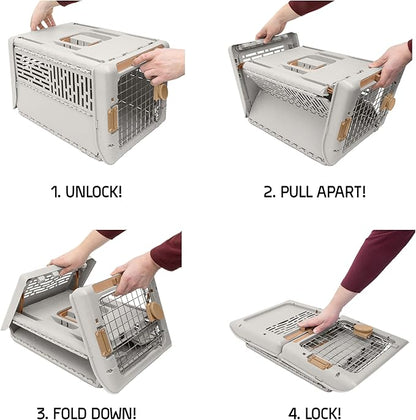 SportPet Designs Collapsible Pet Kennel, 19" X-Small (Tan)