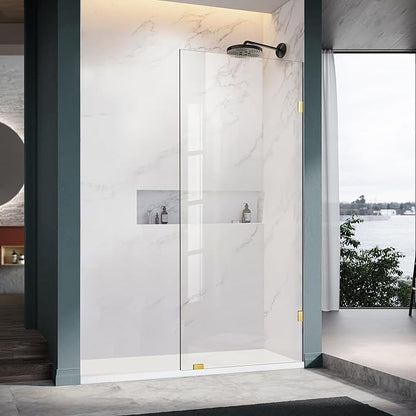 Shower Glass Panel 20.5" W×78.75" H, 3/8" Thick Clear Tempered Glass Panel