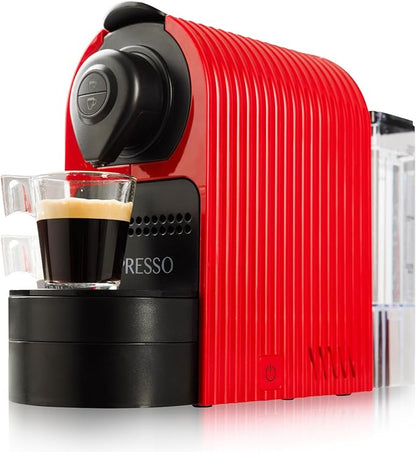 Mixpresso Red Espresso Coffee Machine – Compact 1400W Single Serve Coffee Maker
