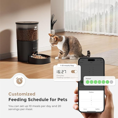 IMIPAW Automatic Cat Feeder, 5G WiFi Cat Food Dispenser