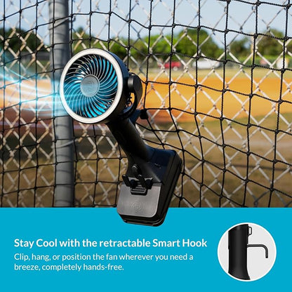 CANE5 AirLux Pro, Portable Fan, 180-Degree Tilt Head, 5 Speeds, 18MPH Wind