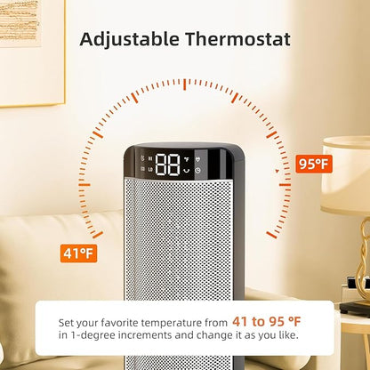 Space Heaters for Indoor Use Large Room, 70 ° Oscillation, Fast Heating Ceramic