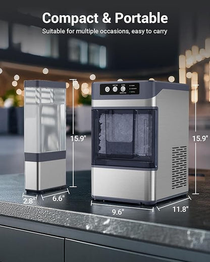 44 lbs/Day Nugget Ice Maker Countertop, Pebble Ice Machine
