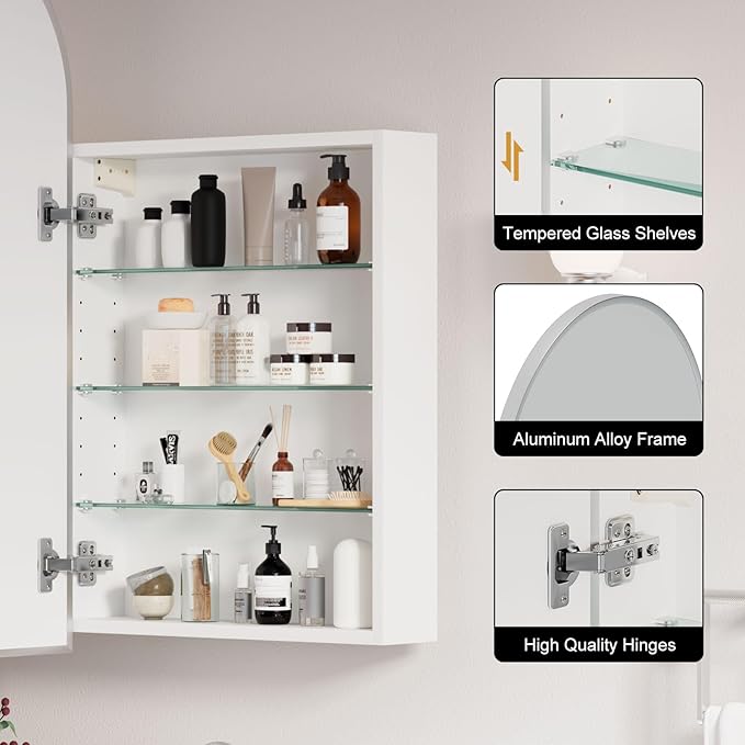 Arched Medicine Cabinets with Mirror, Medicine Cabinet