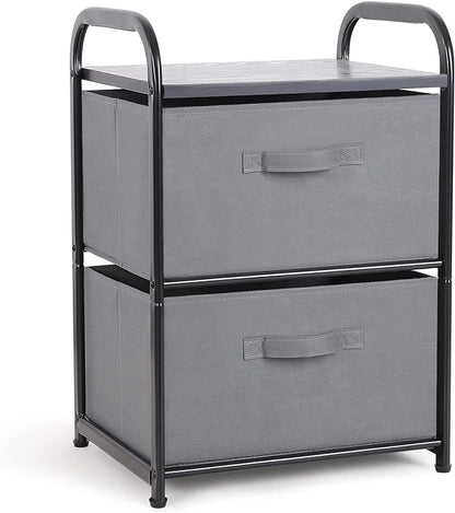 Dresser for Bedroom with 2 Drawers, Wide Chest of Drawers, Fabric Dresser