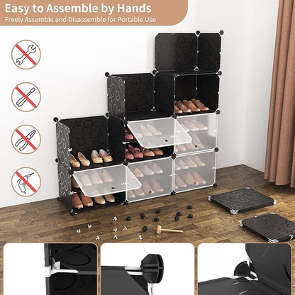 ROJASOP Portable 8-Tier Shoe Cabinet
