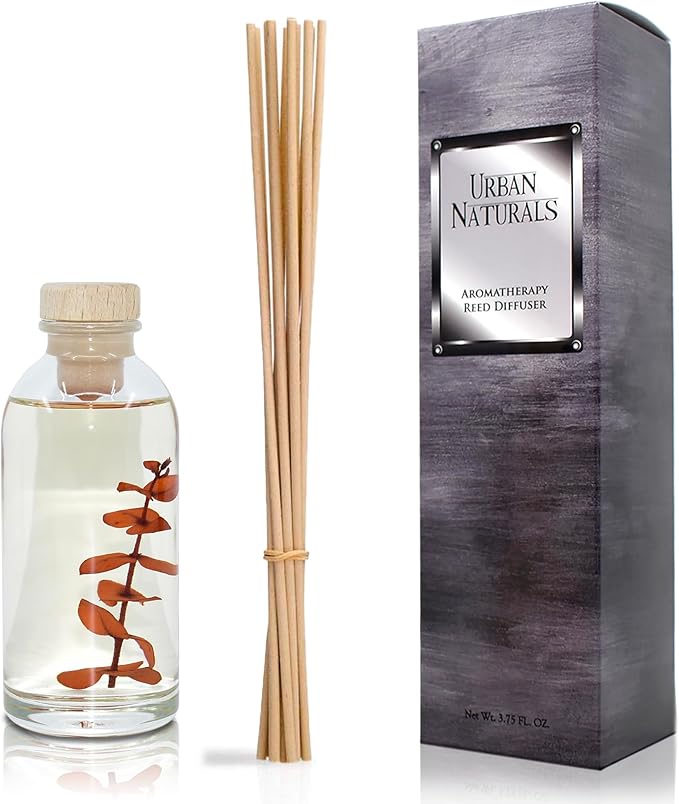 Urban Naturals Bay Rum & Sandalwood Reed Diffuser Scent Sticks Gift Set |