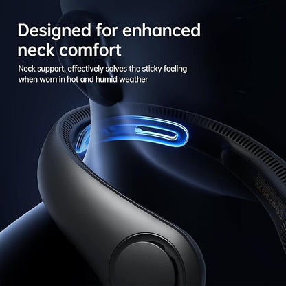 JISULIFE Portable Neck Fan Upgraded, Neckbrace Personal Hands Free, 5 Speed