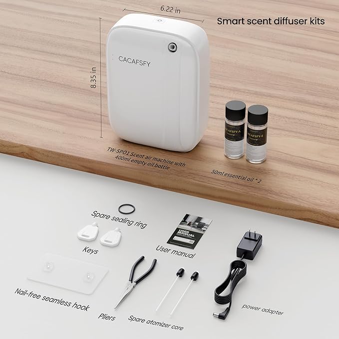 Waterless Essential Oil Diffuser, 3000 Sq.Ft Coverage 400 ml Large Capacity