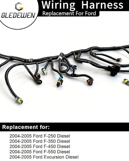 Engine Wiring Harness, Transmission Wire Harness, Fit for 04-05 Ford F250 | Compatible with Ford F350 F450 F550 Excursion Diesel, Replaces OE#4C3Z-12B637-BA, 4C3Z12B637BA